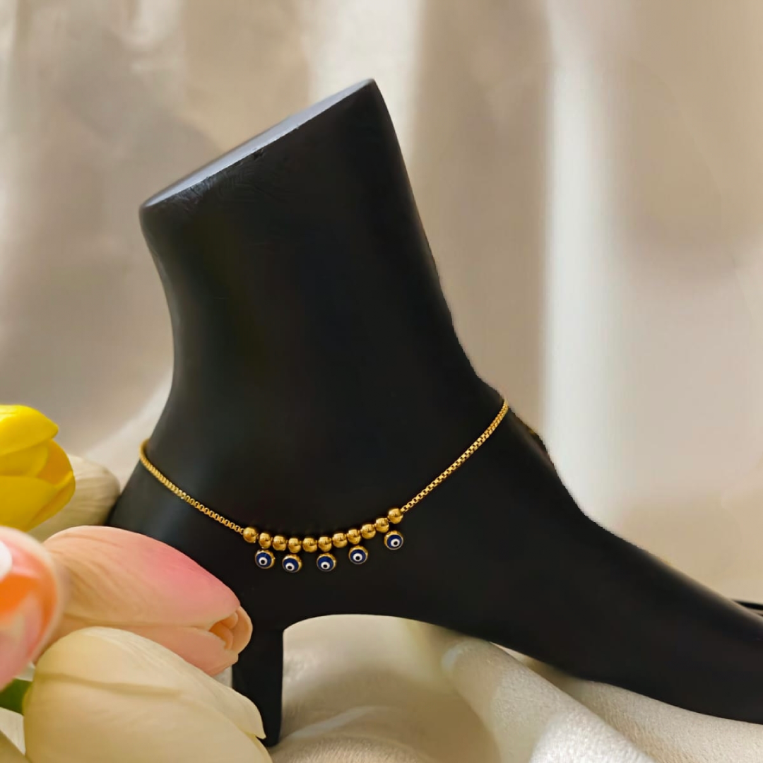 Blue Evil Eye Designer Anklet