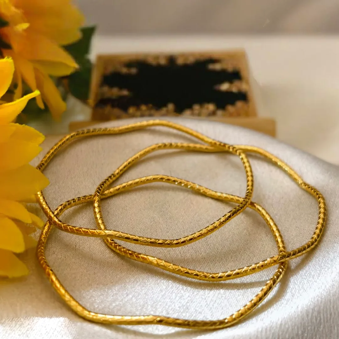 Diamond Texture Slim Bangles