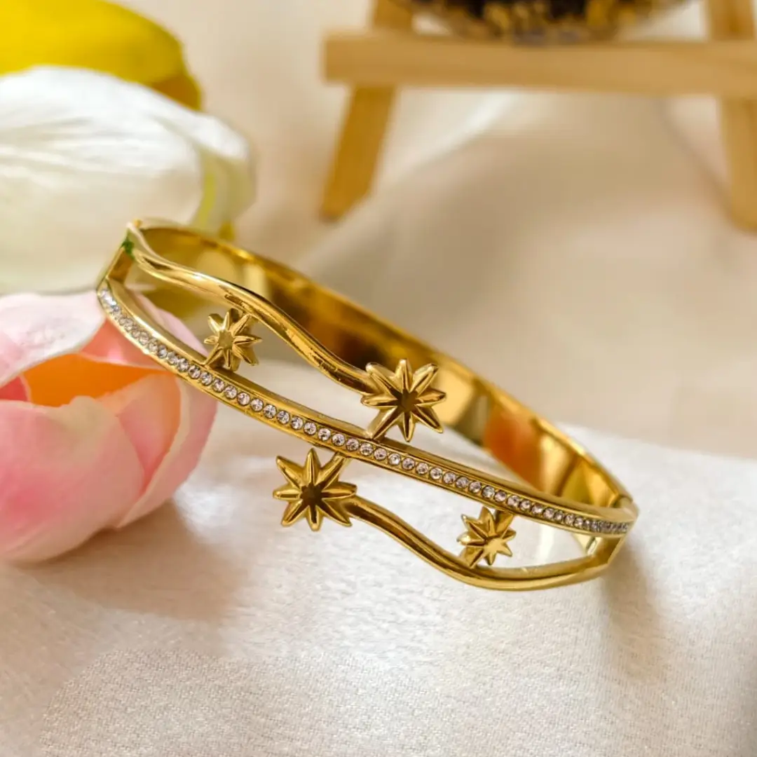 Starburst Crystal Designer Bangle