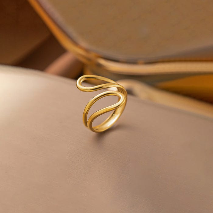 Ribbon Curve Adjustable Ring